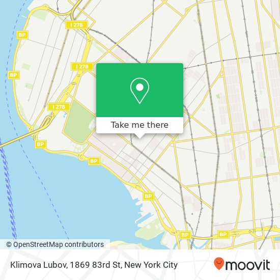 Klimova Lubov, 1869 83rd St map