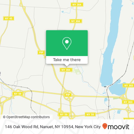 Mapa de 146 Oak Wood Rd, Nanuet, NY 10954