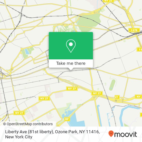 Mapa de Liberty Ave (81st liberty), Ozone Park, NY 11416