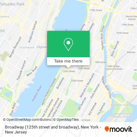 Broadway (125th street and broadway) map