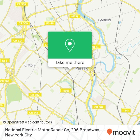 Mapa de National Electric Motor Repair Co, 296 Broadway