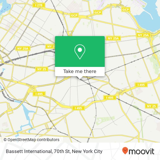 Bassett International, 70th St map