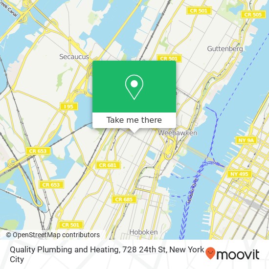 Mapa de Quality Plumbing and Heating, 728 24th St