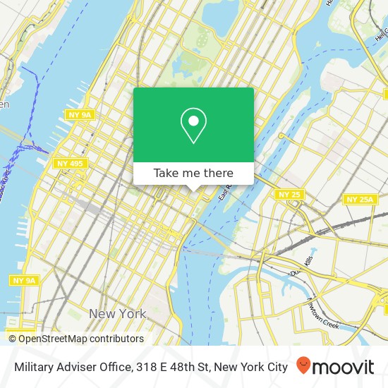 Military Adviser Office, 318 E 48th St map