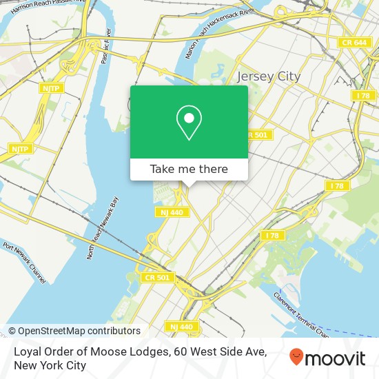 Mapa de Loyal Order of Moose Lodges, 60 West Side Ave