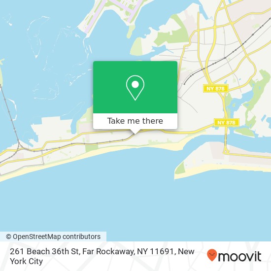 Mapa de 261 Beach 36th St, Far Rockaway, NY 11691