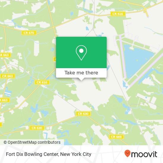 Mapa de Fort Dix Bowling Center