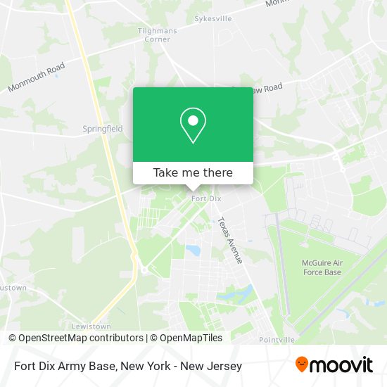 Fort Dix Army Base map