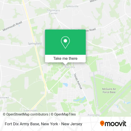 Fort Dix Army Base map