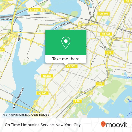 On Time Limousine Service map