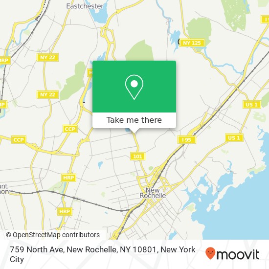 759 North Ave, New Rochelle, NY 10801 map