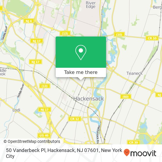 50 Vanderbeck Pl, Hackensack, NJ 07601 map