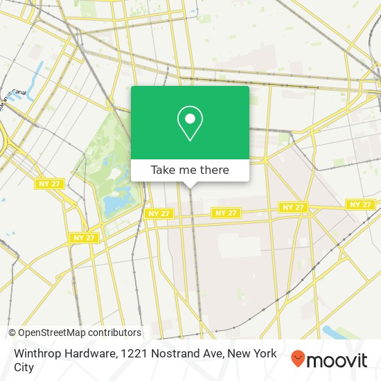 Winthrop Hardware, 1221 Nostrand Ave map