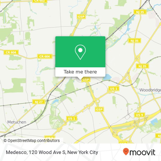 Mapa de Medesco, 120 Wood Ave S