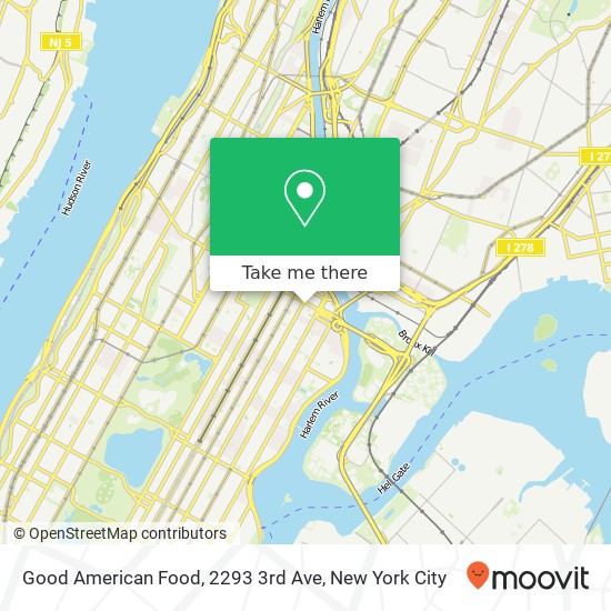 Mapa de Good American Food, 2293 3rd Ave