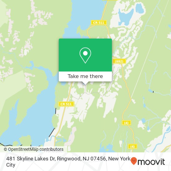 Mapa de 481 Skyline Lakes Dr, Ringwood, NJ 07456