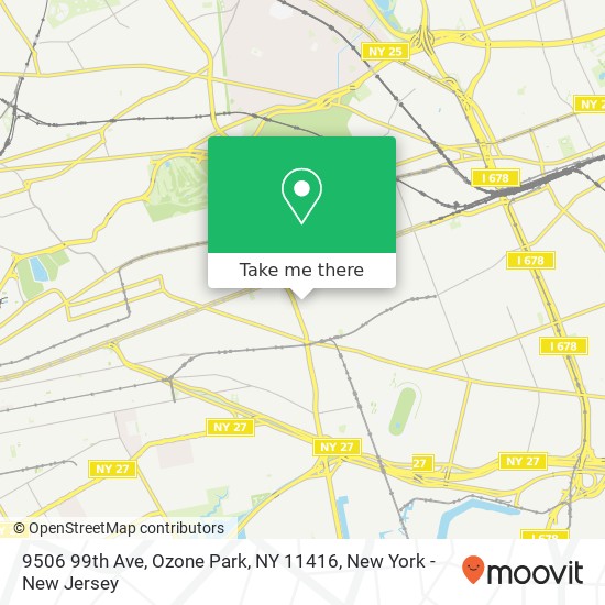 Mapa de 9506 99th Ave, Ozone Park, NY 11416