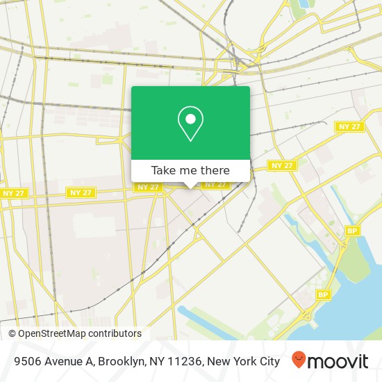 Mapa de 9506 Avenue A, Brooklyn, NY 11236