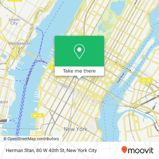 Herman Stan, 80 W 40th St map