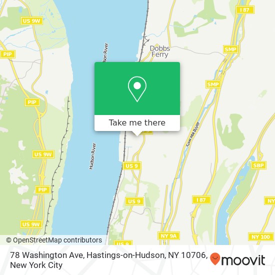Mapa de 78 Washington Ave, Hastings-on-Hudson, NY 10706