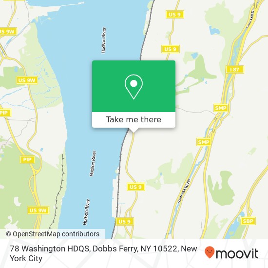 Mapa de 78 Washington HDQS, Dobbs Ferry, NY 10522