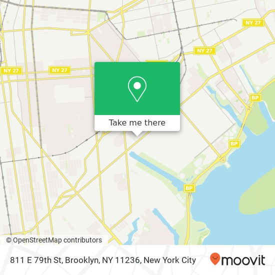 Mapa de 811 E 79th St, Brooklyn, NY 11236