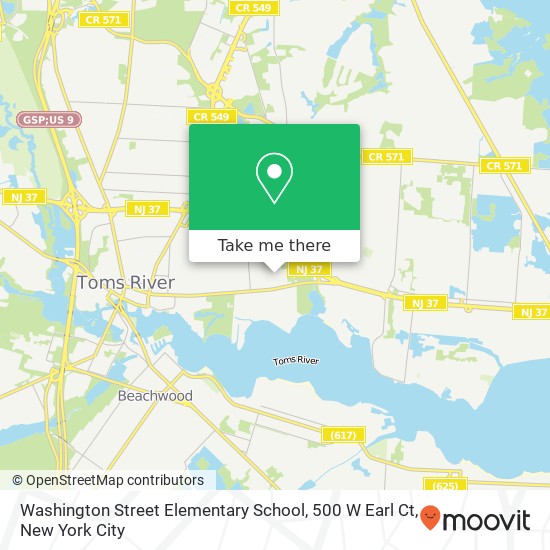 Washington Street Elementary School, 500 W Earl Ct map