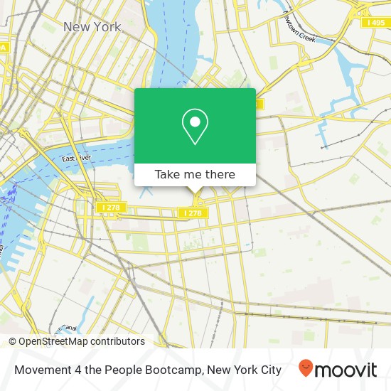 Mapa de Movement 4 the People Bootcamp, Kent Ave