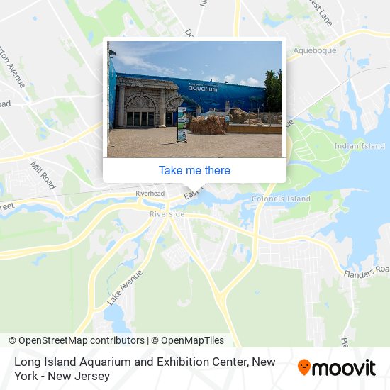 Long Island Aquarium and Exhibition Center map