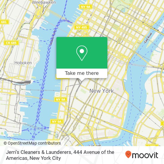 Mapa de Jerri's Cleaners & Launderers, 444 Avenue of the Americas