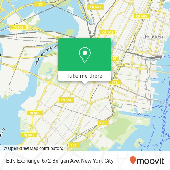 Mapa de Ed's Exchange, 672 Bergen Ave