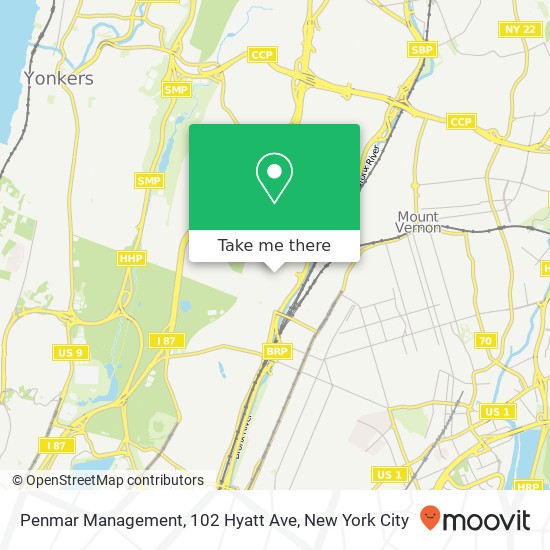 Mapa de Penmar Management, 102 Hyatt Ave