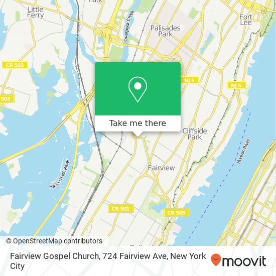 Mapa de Fairview Gospel Church, 724 Fairview Ave