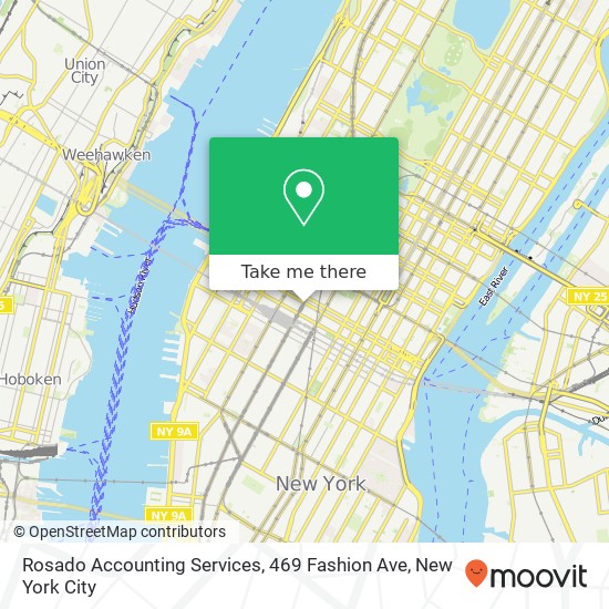 Mapa de Rosado Accounting Services, 469 Fashion Ave