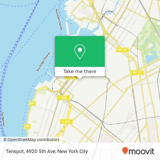 Mapa de Tenspot, 4920 5th Ave