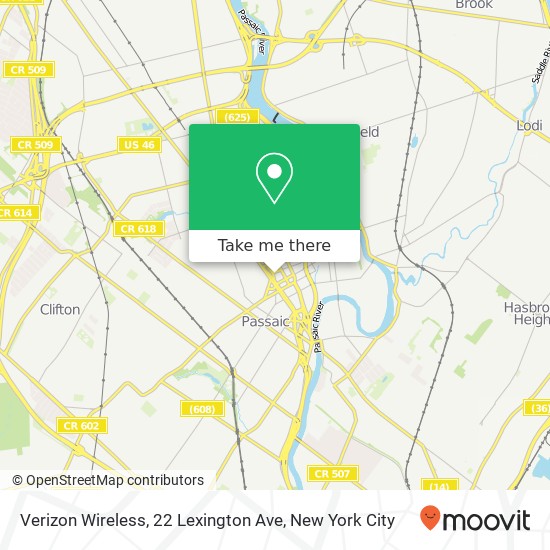 Mapa de Verizon Wireless, 22 Lexington Ave