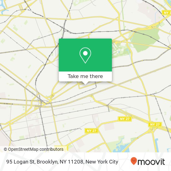 Mapa de 95 Logan St, Brooklyn, NY 11208