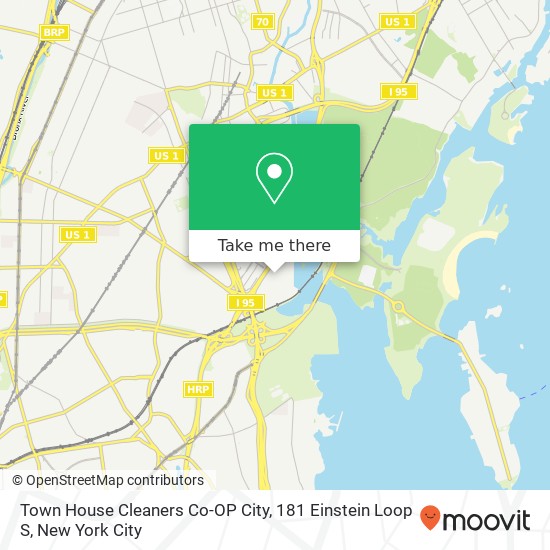 Mapa de Town House Cleaners Co-OP City, 181 Einstein Loop S