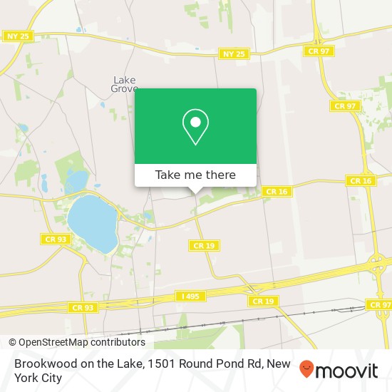 Brookwood on the Lake, 1501 Round Pond Rd map