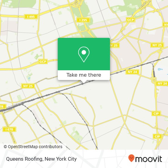 Mapa de Queens Roofing