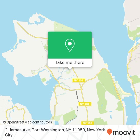 Mapa de 2 James Ave, Port Washington, NY 11050