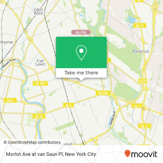 Morlot Ave at van Saun Pl map