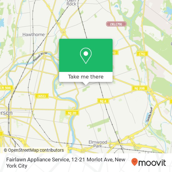 Fairlawn Appliance Service, 12-21 Morlot Ave map