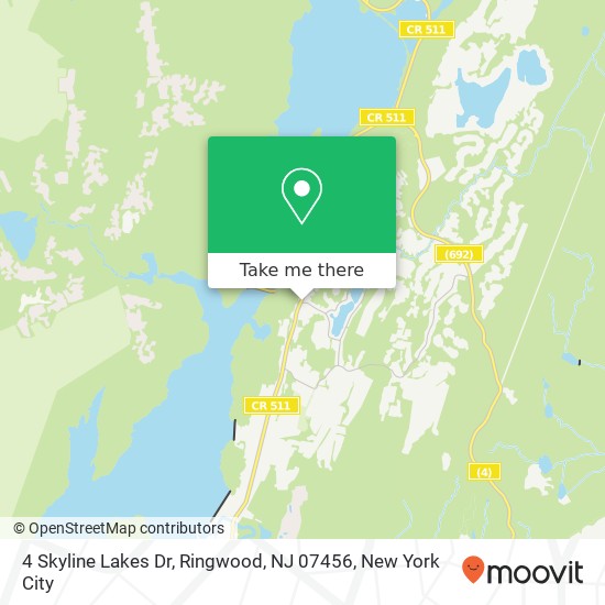Mapa de 4 Skyline Lakes Dr, Ringwood, NJ 07456