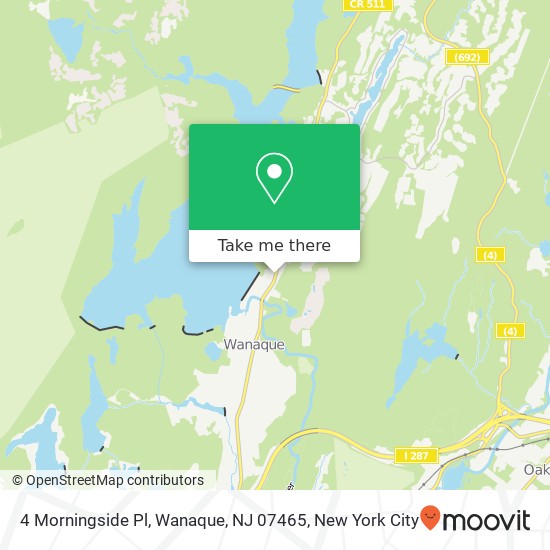 Mapa de 4 Morningside Pl, Wanaque, NJ 07465