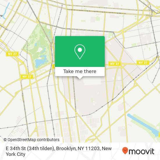E 34th St (34th tilden), Brooklyn, NY 11203 map