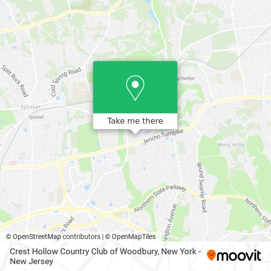 Mapa de Crest Hollow Country Club of Woodbury