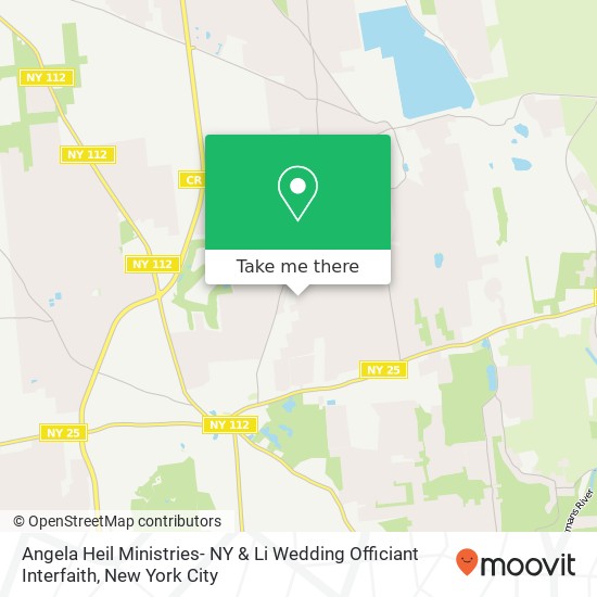 Mapa de Angela Heil Ministries- NY & Li Wedding Officiant Interfaith