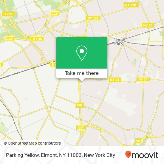 Mapa de Parking Yellow, Elmont, NY 11003