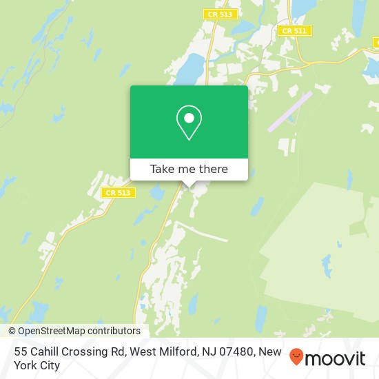 Mapa de 55 Cahill Crossing Rd, West Milford, NJ 07480
